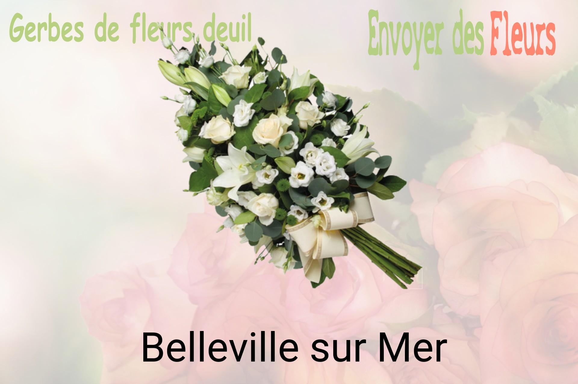 Gerbe de fleurs de deuil livrée à Belleville-sur-Mer